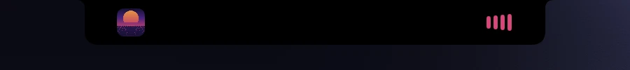 Closed notch showing what’s playing