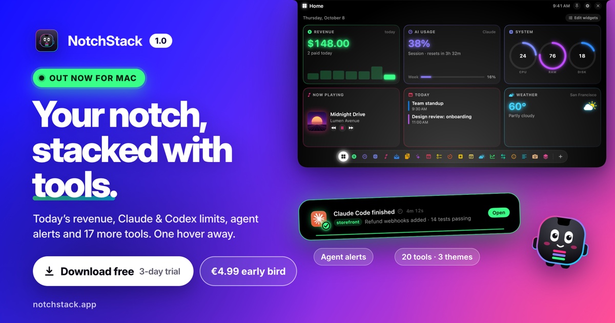 NotchStack screenshot 1 of 1